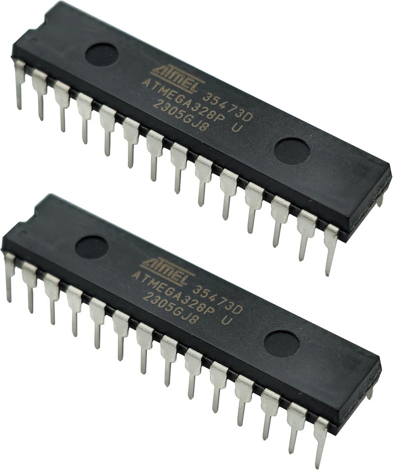 QUAINTBYTE 2 PCS ATmega328P-PU Microcontroller, 8-bit, with Bootloader Compatible with Arduino,DIP-28 - Image 1